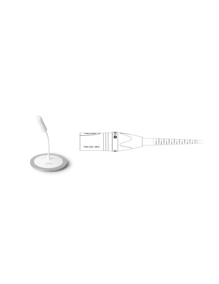supercardio 4098 C pour plafond/table + base  15 cm  bl  XLR  P48 - DPA